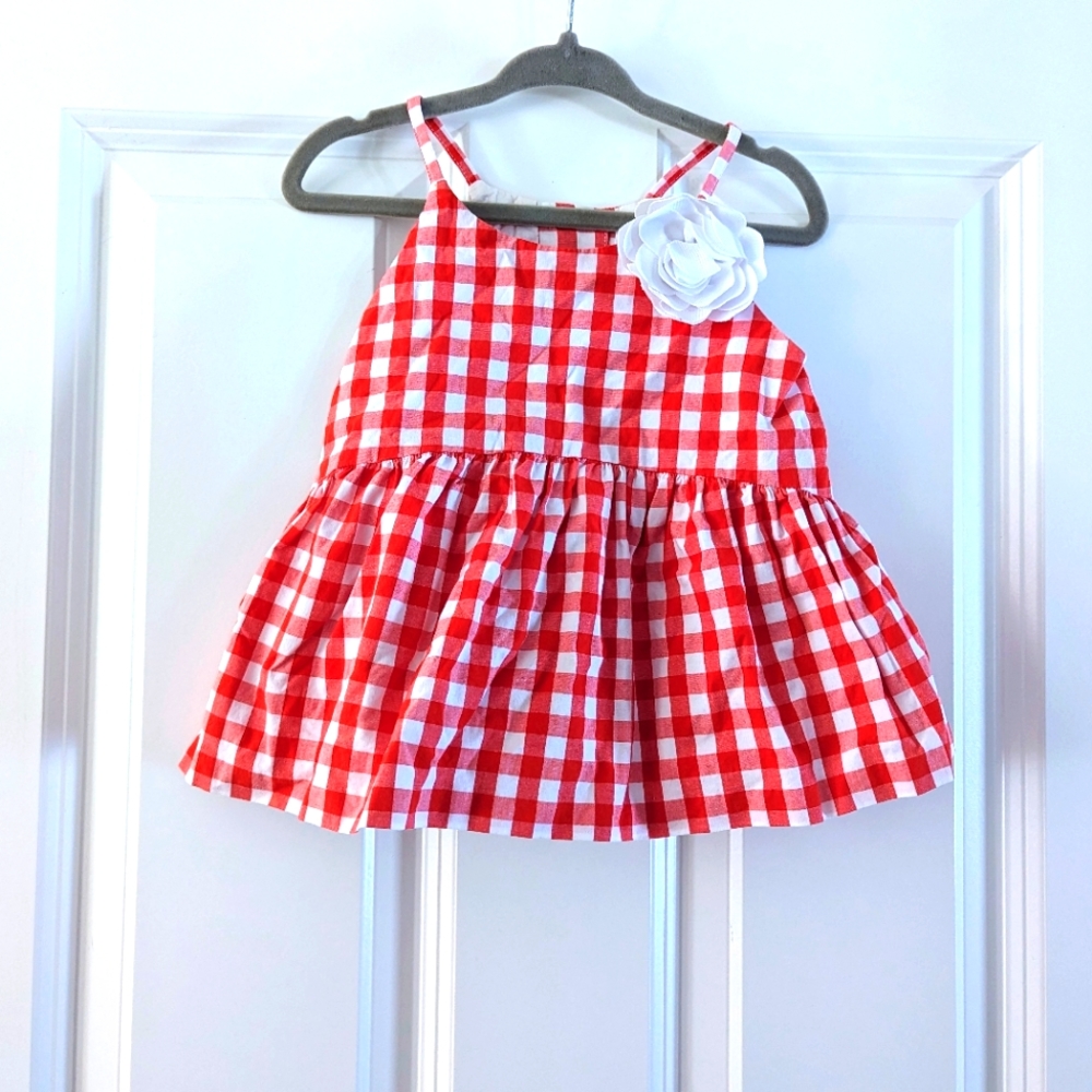 Janie and Jack Red Gingham Top